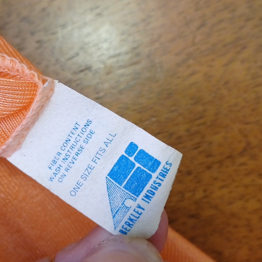 Vintage 70s orange caftan kaftan - Picture 4 of 5